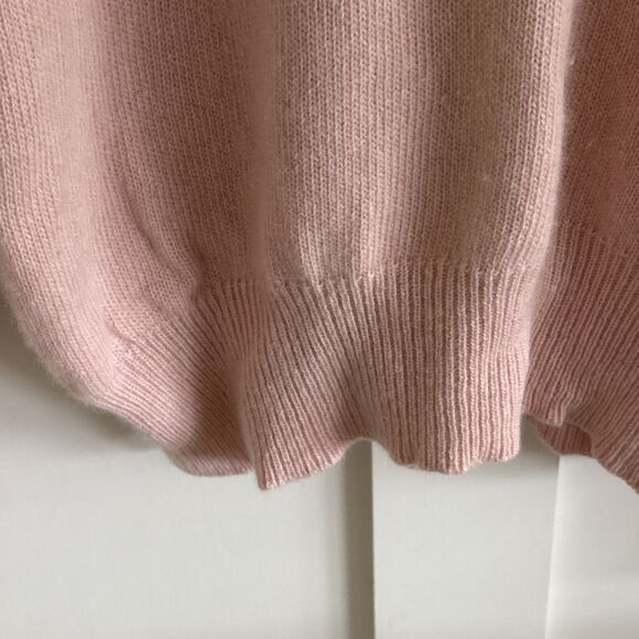 VTG VGUC Neiman Marcus Cashmere Sweater Womens Pink Polo Collared M - Picture 6 of 9